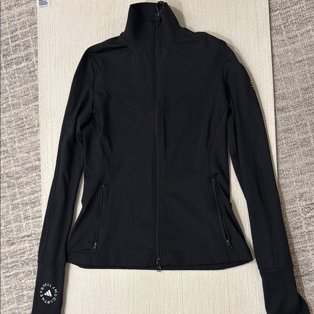 Stella McCartney Black Athletic Jacket High Collar Streamlined